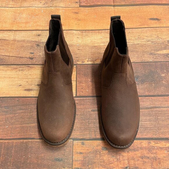 Timberland Men's Attleboro Mid Brunette Full Grain Leather Chelsea Boots - Picture 3 of 6